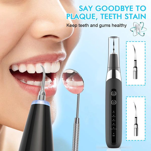Ultrasonic Personal Dental Cleaning Cleaner Tartar Teeth Stain Portable Electric Calculus Plaque Tarter Remover
