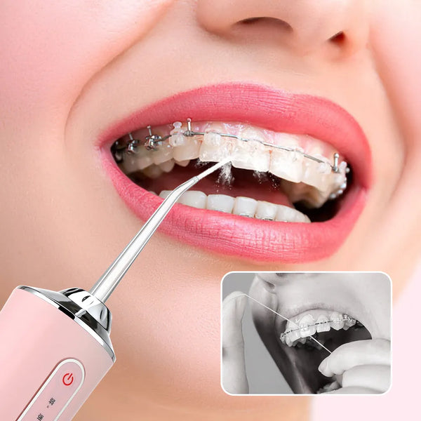 Oral Irrigator Portable Dental Water Flosser USB Rechargeable Water Jet Floss Tooth Pick